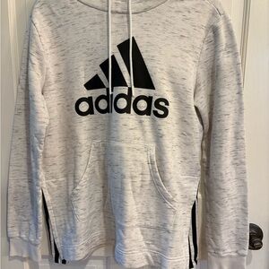 Adidas Heathered Gray Hoodie with Black Logo